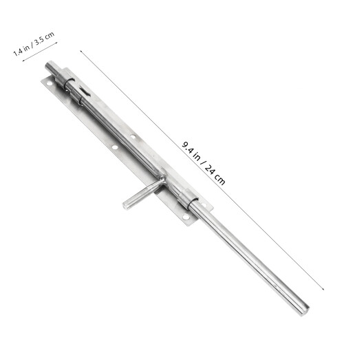 Stainless Steel Drop Bolt Heavy Duty Door Bolt Lock Silver 1pack 1