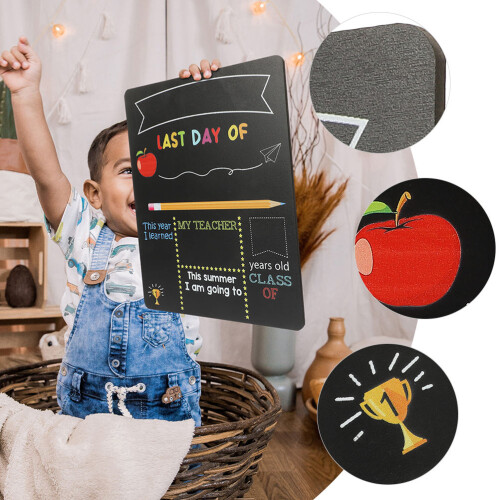 Preschool Chalkboard Sign Kindergarten Erasable School Board 2
