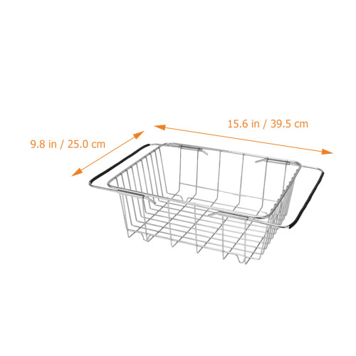 Stainless Steel Sink Drying Rack Multi-Hole Dish Drainer Silver 1