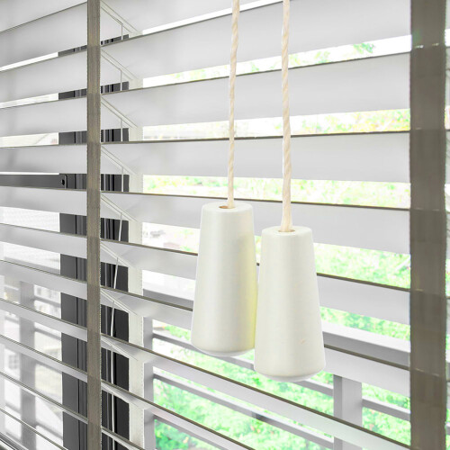 8Pcs White Wooden Blind Cord Knobs Pull Ends for Window Blinds 2