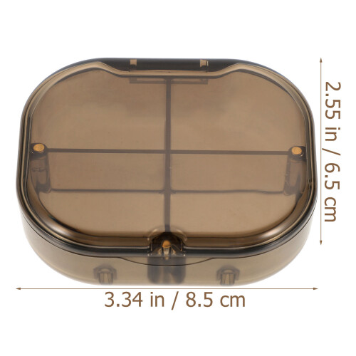 Practical Grey Plastic Portable Medicine Storage Case 1