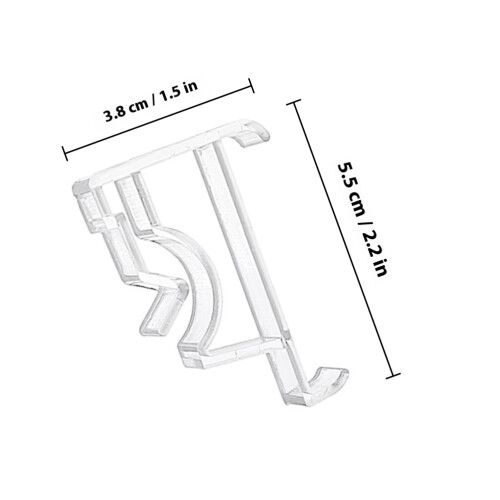 20Pcs Transparent Replaceable Blind Clips Plastic Valance Accessory 1