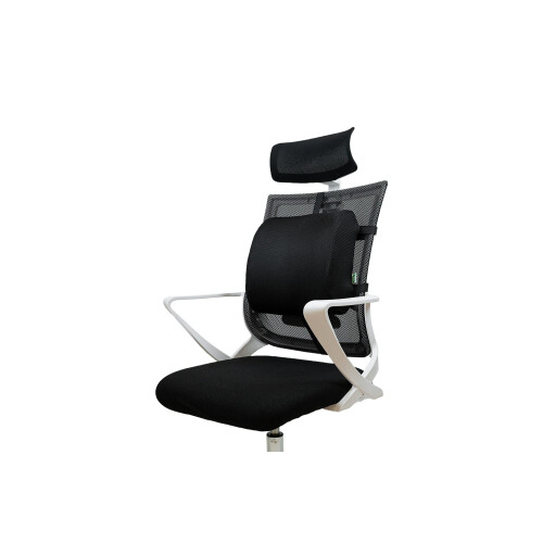 Lumbar Support Pillow for Office Chair, Ergonomic Memory Foam Back Cushion with Secure Vertical Strap 2