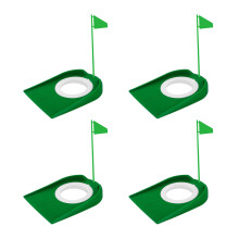 Golf Putting Trainer Complete with Ball Return-green green flag