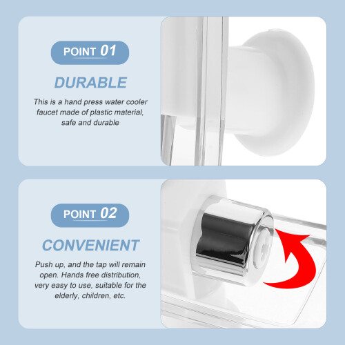 2Set Modern Plastic Water Dispenser Faucet for Hot and Cold Use 2