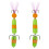 2pcs High Density Foam Swim Baits with 2-03 columnar green or 1