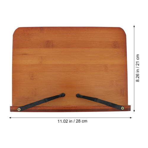 1Pc Compact Bamboo Desktop Stand for Books and Laptop 1