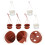 6set Red Abs Hanging Flower Container For Use 14.2x6.3in 3