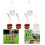 6set Red Abs Hanging Flower Container For Use 14.2x6.3in 6