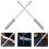 2Pcs Stainless Steel Cutter Sharpening Rods Silver Kitchen Honing Tool 10