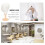 linen block head mannequin for hair extensions wigs display 3