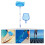 Pool Leaf Skimmer Net Round Telescopic Rod Compatible 1 Set 5