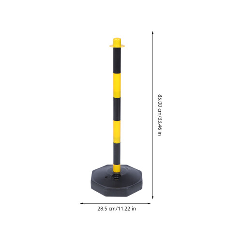2 Pcs Portable P Chain Barrier Parking Sign Post Warning Safety 1