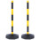 2 Pcs Portable P Chain Barrier Parking Sign Post Warning Safety 7