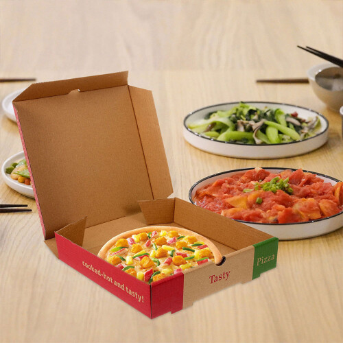 10Pcs Paper Pizza Boxes Multipurpose Pizza Takeaway Storage Containers 2