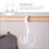 2Pcs Ps White Bag Hanger Rotating Hook for Purse Belt Scarf Storage 6