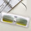 10Pcs Transparent Plastic Eyeglass Cases with Button Compact Storage 8