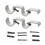 2Sets Heavy Duty Grey Iron Curtain Rod Bracket for Stable Wall Mount 10