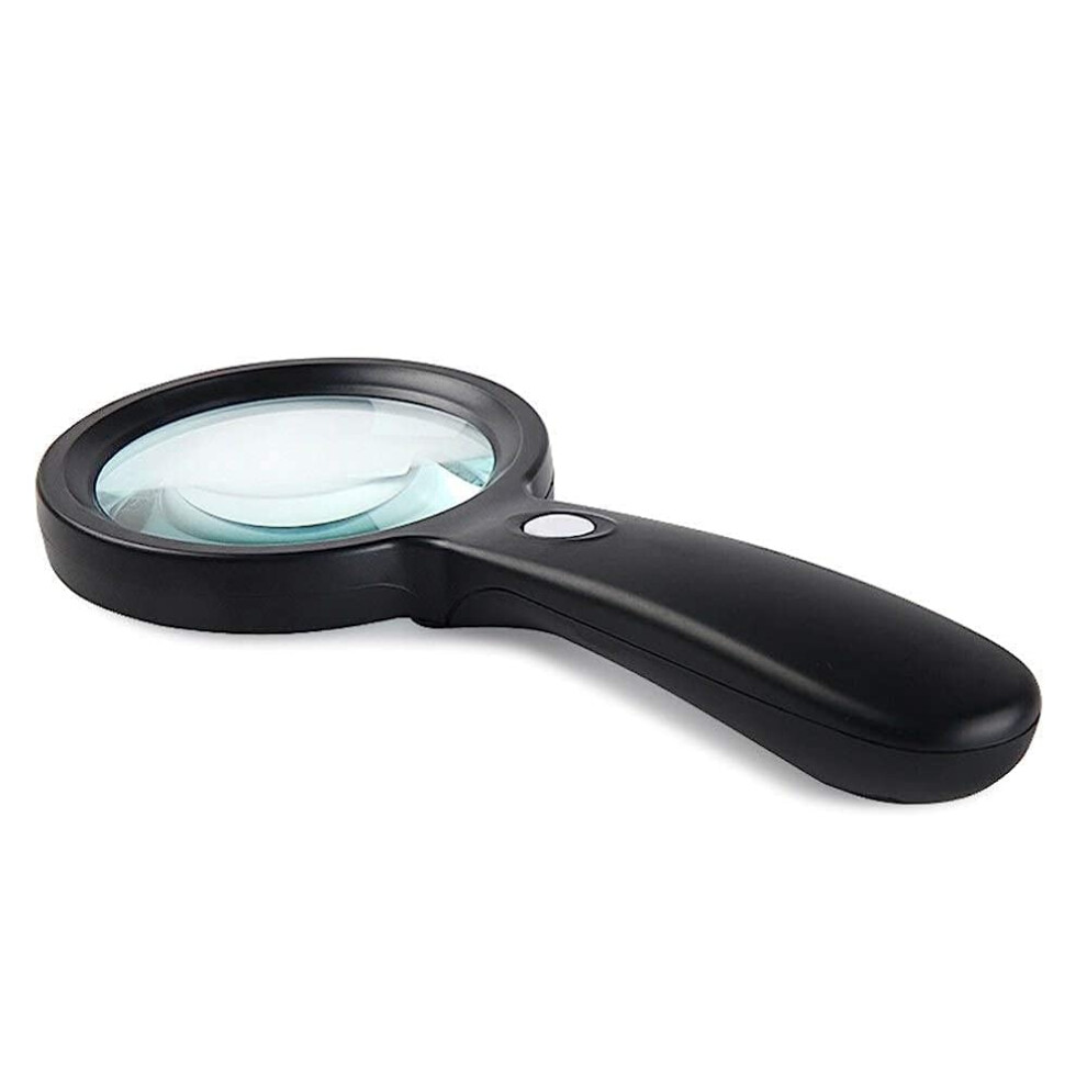 Light/Black 10X Magnifying Glass With Handheld Led Magnifier For Reading And Hobbies,