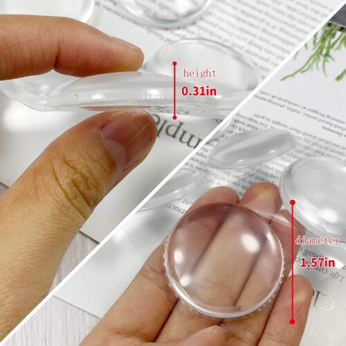 Self Adhesive Door Stopper Wall Protector (6PCS) Clear Silicone Shock Absorbent Noise Reducing Pads for Door Knobs 1