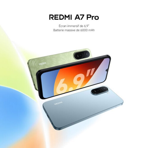 Xiaomi REDMI A7 Pro, Smartphone 4 GO + 64 GO, Noir, Immersive 6.9" display, 6000mAh (typ) battery, Octa-core processor 1