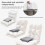 Folding Lazy Sofa Floor Chair with 5Level Adjustable Backrest, Removable Washable Cover, Beige 4
