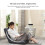 Folding Lazy Sofa Floor Chair with 5Level Adjustable Backrest, Removable Washable Cover, Beige 5