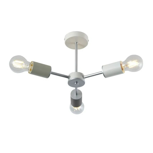 Vevo Monochrome 3 Arm Flush Ceiling Light Pendant 1