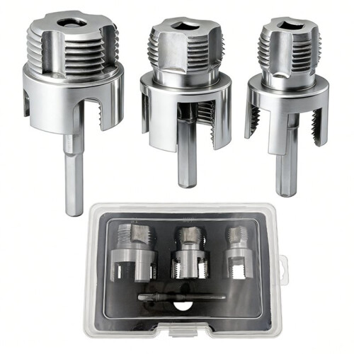 PVC Pipe Thread Cutting Tool Kit for DN15 DN20 Pipes with Integrated Internal & External Threading 2