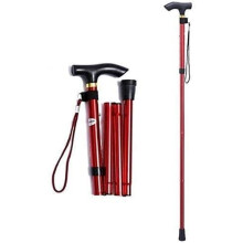 Folding Walking Cane for Seniors, Adjustable Height Stick with AntiSlip Base and Ergonomic Grip