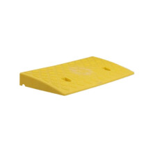 NonSlip Plastic Wheelchair Ramp 5CM Height, Heavy Duty Curb Ramp for Driveway Threshold Yellow 50x22x5CM