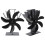 7-Blade Heat Powered Stove Fan Aluminum Black 13