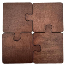 Set di 4 Sottobicchieri Unici A Forma di Puzzle, Portabicchieri In Stile Rustico e per La Casa, Tappetino Riscaldante, Decorazione per Tavolino da