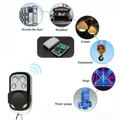 2CH Universal Garage Door Remote Control Receiver 433mhz Fixed Rolling Code for ERREKA DEA  AT-4 MOTORLINE DITEC 1
