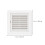 2Pcs Durable White Plastic Exhaust Vent Cover Louvered Exterior Wall 2