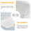 2Pcs Durable White Plastic Exhaust Vent Cover Louvered Exterior Wall 6