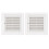 2Pcs Durable White Plastic Exhaust Vent Cover Louvered Exterior Wall 7