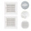 2Pcs Durable White Plastic Exhaust Vent Cover Louvered Exterior Wall 8