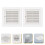 2Pcs Durable White Plastic Exhaust Vent Cover Louvered Exterior Wall 10
