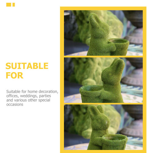 Easter Rabbit Ornament Cactus Succulent Planter Home Decor 2