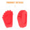 6Pcs Drum Kit Rack Rubber Feet Red Drum Stand Protector Durable Pads 4