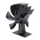 Vertical 6-Blade Aluminium Stove Fan, Black 26oz 3