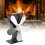 5 Blades Heat Powered Stove Fan, Silver Vertical 15