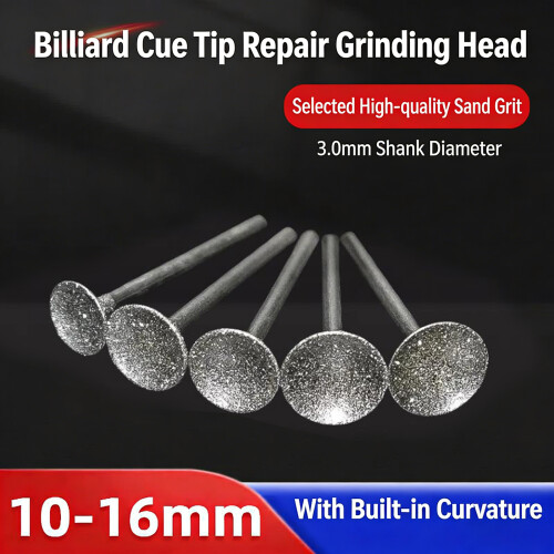 3pack Portable Pool Cue Maintenance Sand Tip Shaper Billiard 2