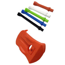 Golfgrasbasishouder met 5 voorgesneden simulator-tees-Rood