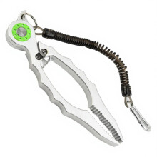Pinces de pêche porte-poisson Portable avec sangle-Argent