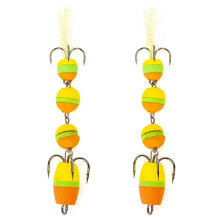 2pcs Soft Foam Fishing Lures Multi Jointed-as picture