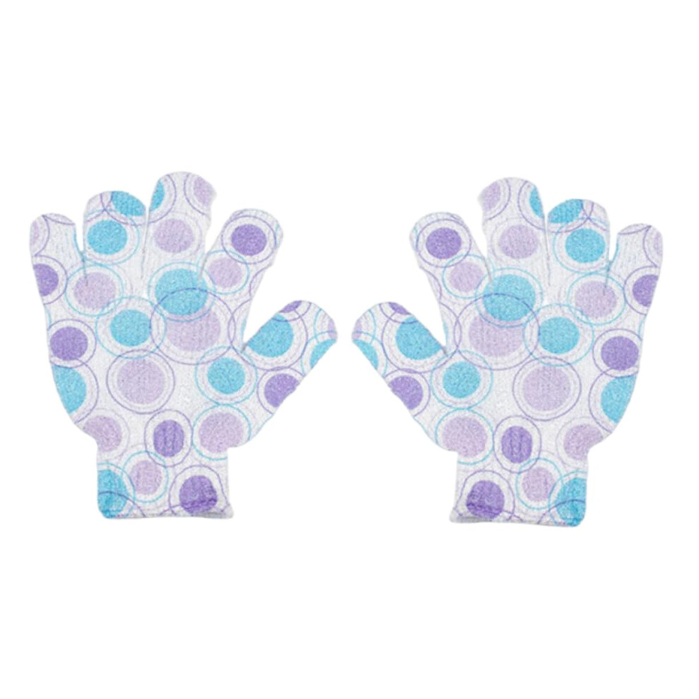 Exfoliating Shower Gloves FiveFinger Control Deep Exfoliation Action Reusable Nylon Bath Scrub Gloves
