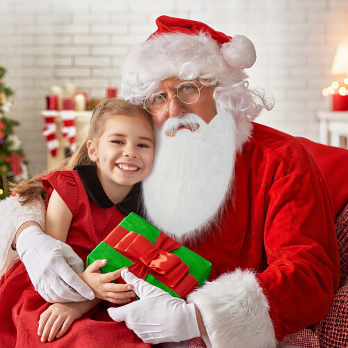 1Set White Fake Beard Mustache Eyebrows Plush Xmas Party Accessory 2