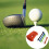 Golfgrasbasishouder met 5 voorgesneden simulator-tees-Rood 3